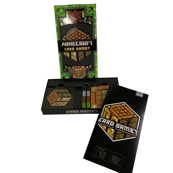 MATTEL Minecraft Card Game 2-4 Players Age 8 Up Open Box Complete Set - Picture 1 of 8